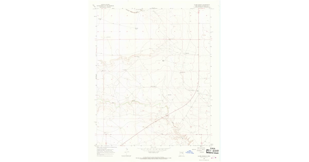 1966 Map of Alamo Ranch, De Baca County, NM — High-Res | Pastmaps
