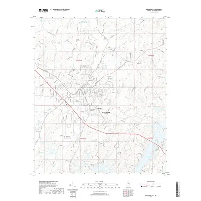 2018 Map of Alexander City, 2018 Print
