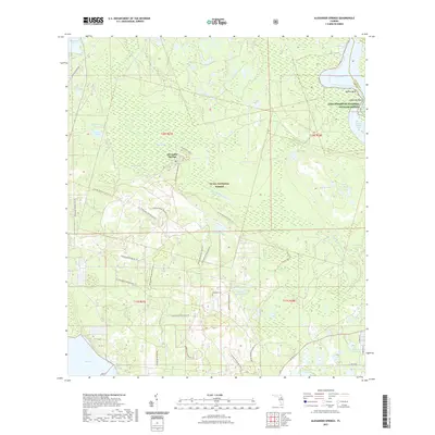 2021 Map of Alexander Springs, 2021 Print