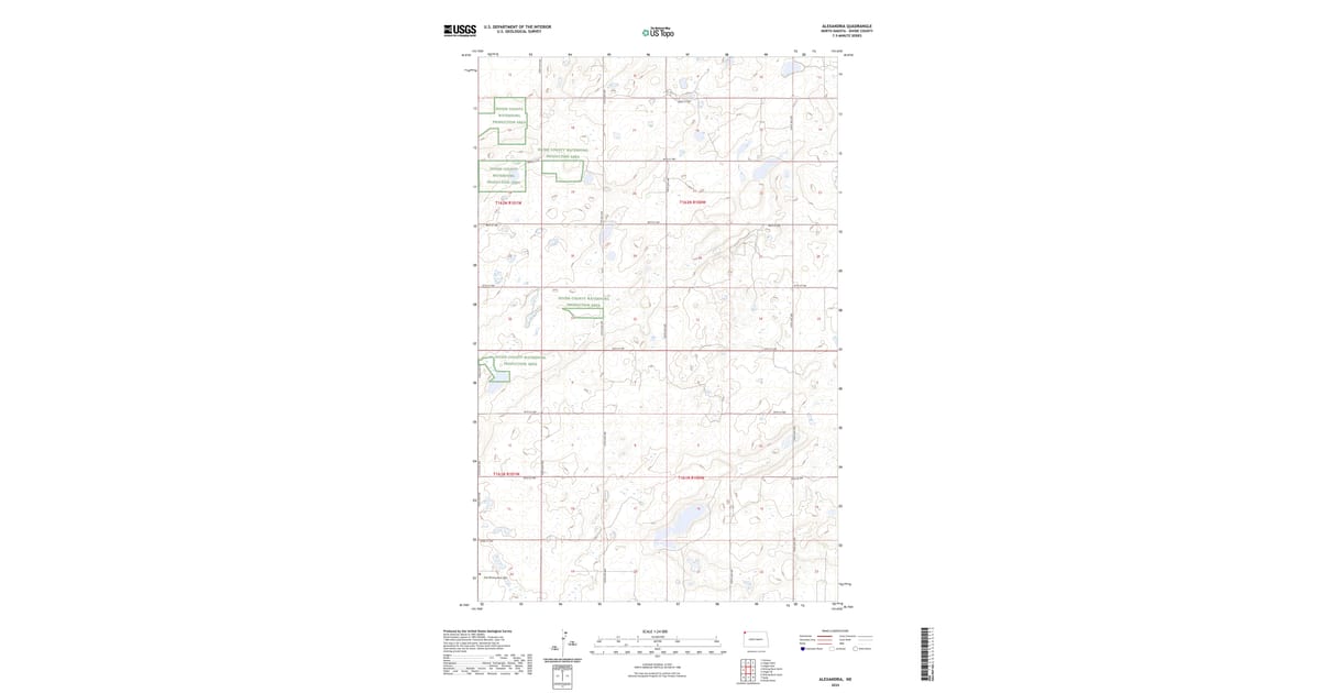 2024 Map of Alexandria, Divide County, ND — High-Res | Pastmaps