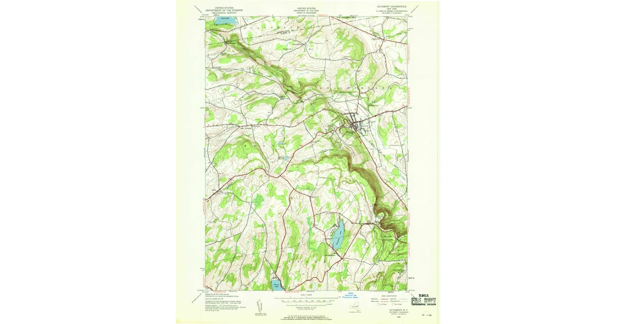 1944 Map of Altamont, Guilderland, NY — High-Res | Pastmaps