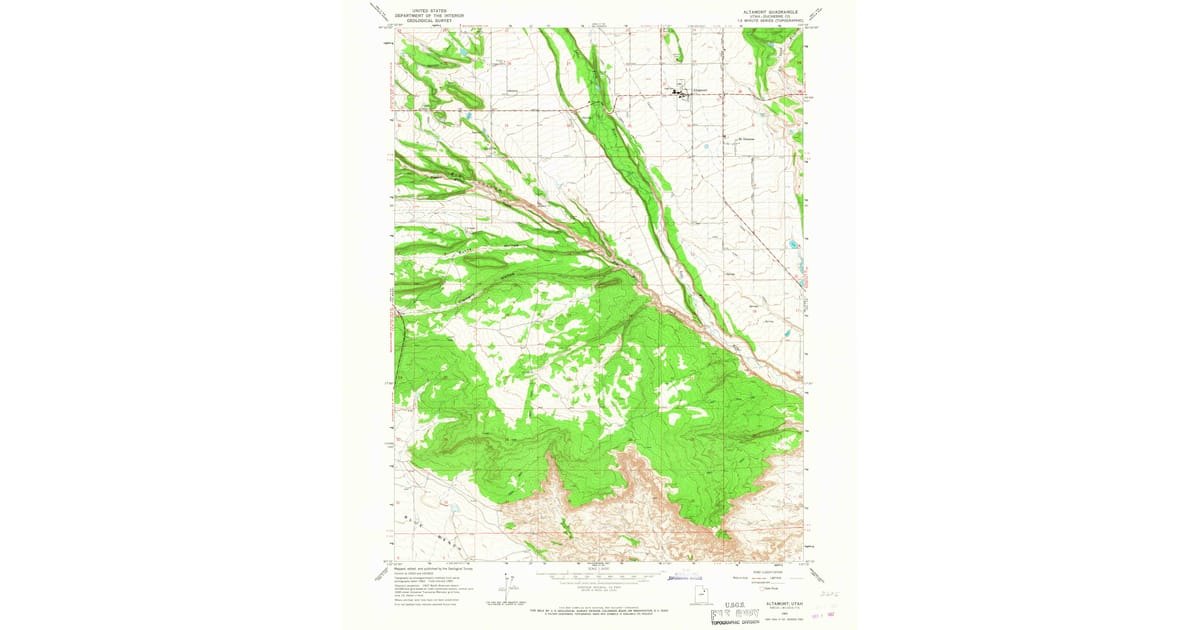 1965 Map of Altamont, UT — High-Res | Pastmaps