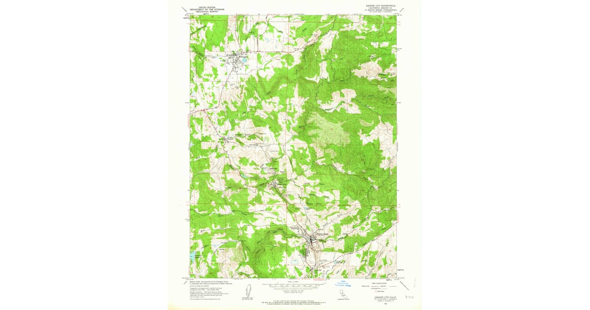 1960s Maps of Amador County, CA | Pastmaps
