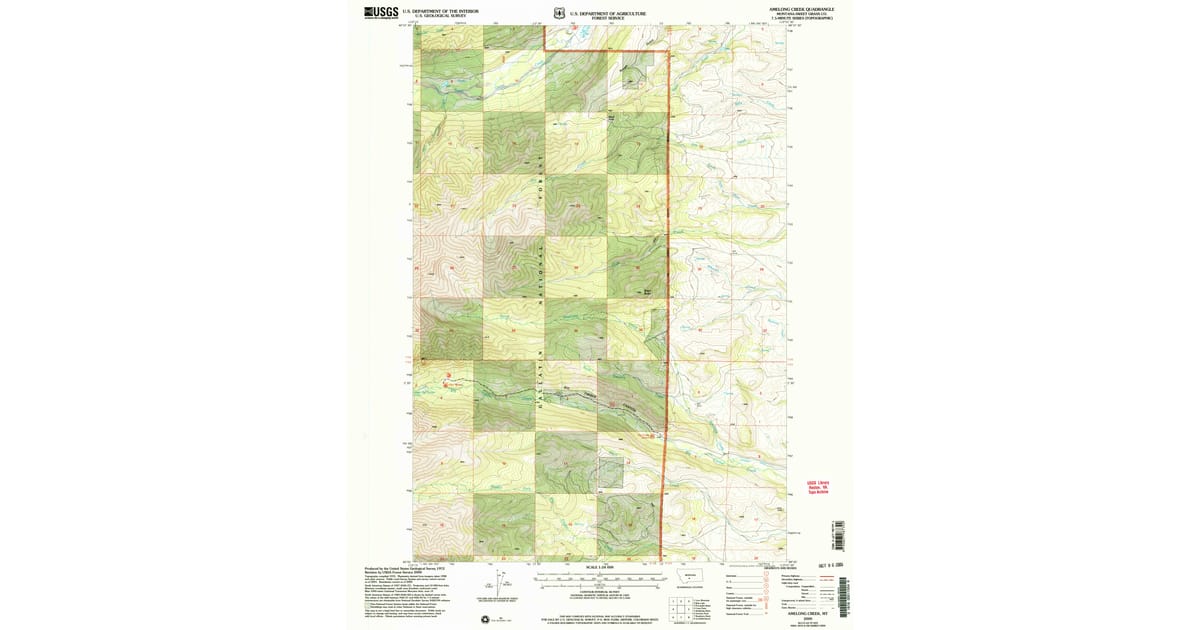2000 Map of Amelong Creek, Sweet Grass County, MT — High-Res | Pastmaps