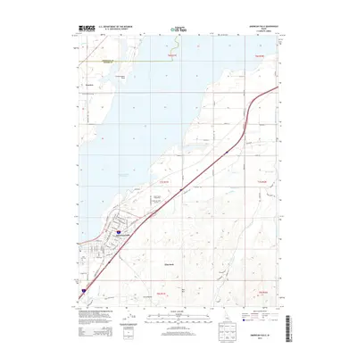2013 Map of American Falls, 2013 Print