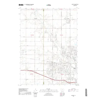 2018 Map of Ames West, 2018 Print