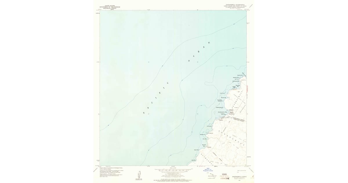 1959 Map of Anaehoomalu, Hawaii County, HI — High-Res | Pastmaps