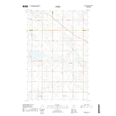 2018 Map of Anamoose SW, 2018 Print