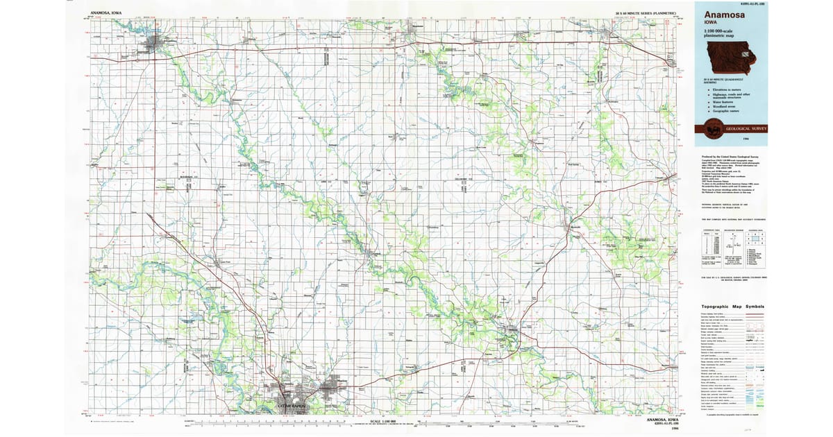 1980s Maps of Viola, IA | Pastmaps
