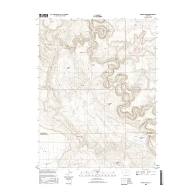 2016 Map of Anderson Mesa, 2016 Print