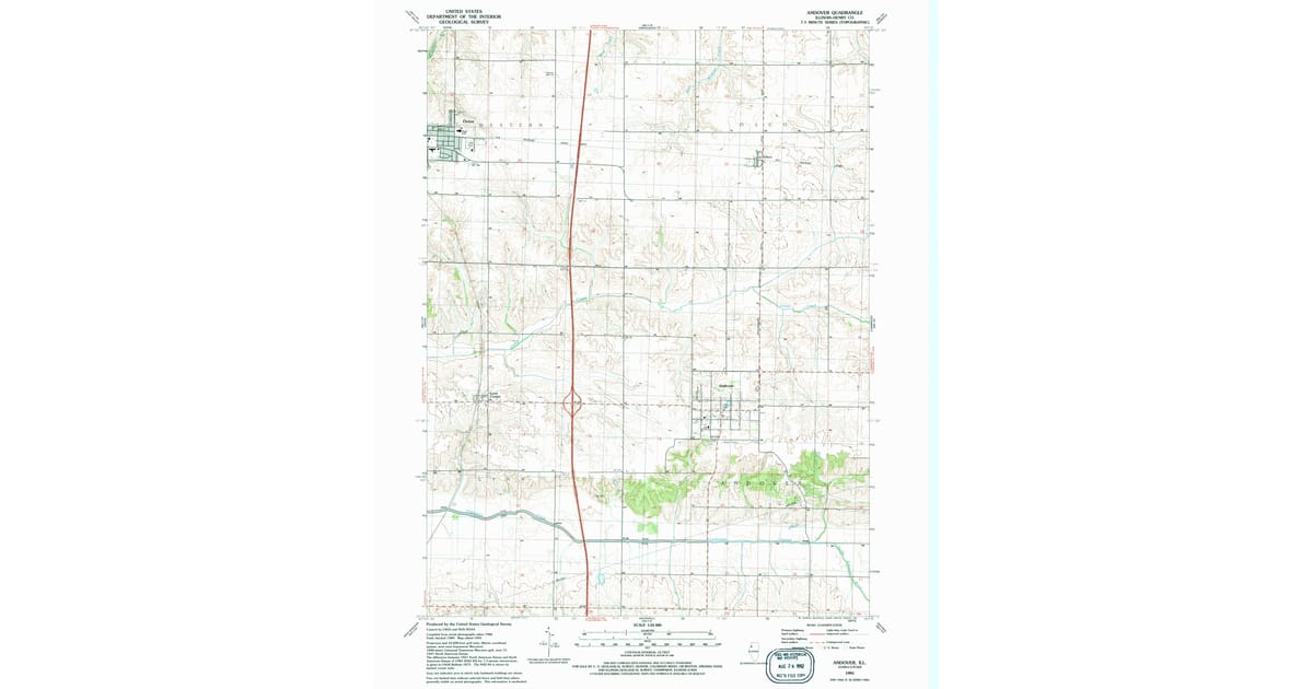 1991 Map of Andover, IL — High-Res | Pastmaps