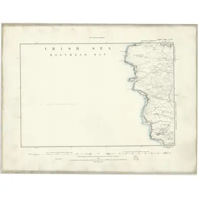 1877 Map of Anglesey I.SE, 1888 Print