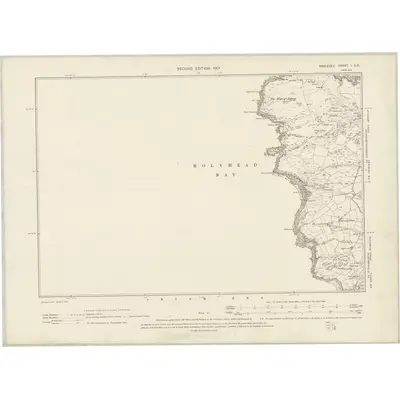 1899 Map of Anglesey I.SE, 1901 Print