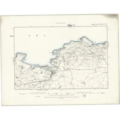 1887 Map of Anglesey II.NE & IIa.SE, 1888 Print