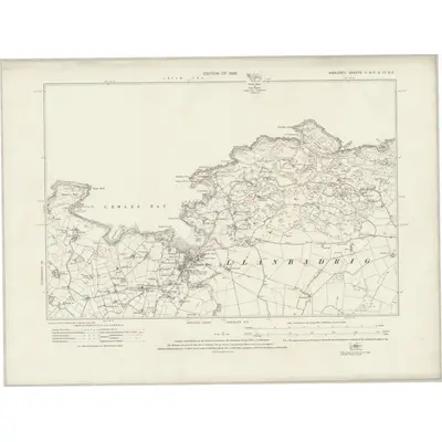 1922 Map of Anglesey II.NE & IIa.SE, 1926 Print