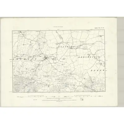 1887 Map of Anglesey II.SE, 1888 Print