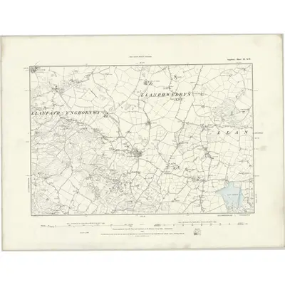 1887 Map of Anglesey II.SW, 1888 Print