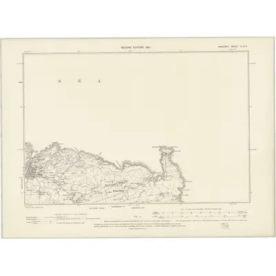 1899 Map of Anglesey III.NE, 1901 Print