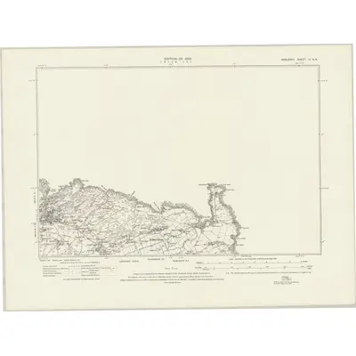 1922 Map of Anglesey III.NE, 1926 Print