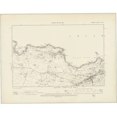 1889 Map of Anglesey III.NW, 1901 Print