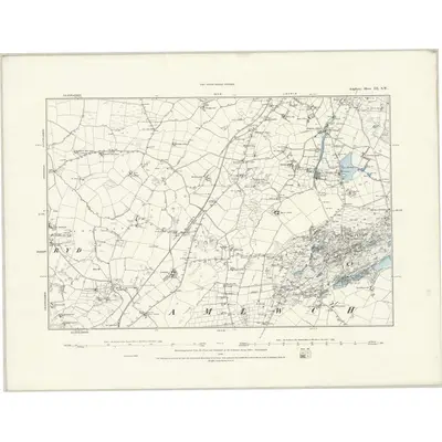 1887 Map of Anglesey III.SW, 1888 Print