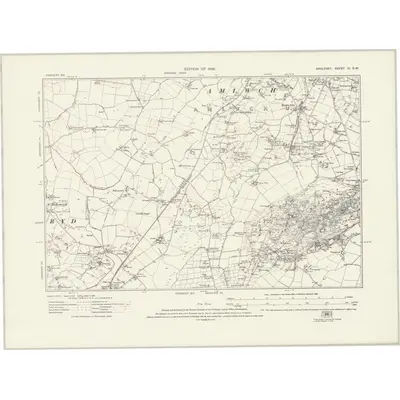 1922 Map of Anglesey III.SW, 1926 Print