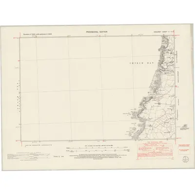 1949 Map of Anglesey V.NE, 1953 Print