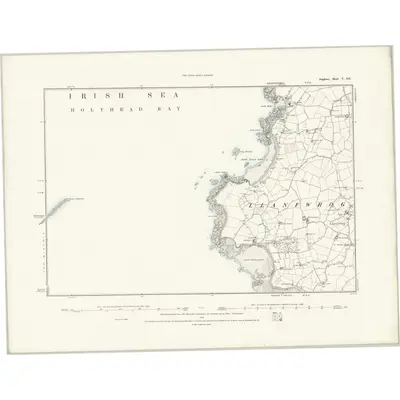 1887 Map of Anglesey V.SE, 1888 Print
