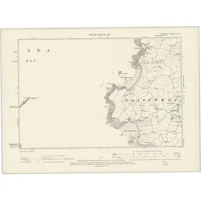 1899 Map of Anglesey V.SE, 1901 Print