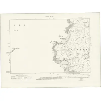 1922 Map of Anglesey V.SE, 1926 Print
