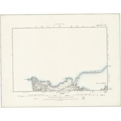 1887 Map of Anglesey V.SW, 1888 Print