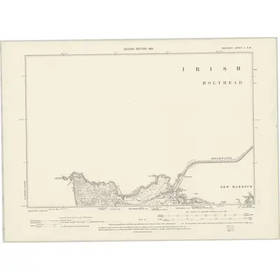 1899 Map of Anglesey V.SW, 1901 Print