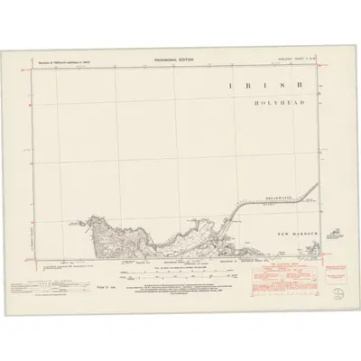 1949 Map of Anglesey V.SW, 1953 Print