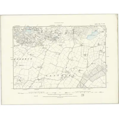 1887 Map of Anglesey VI.NE, 1888 Print