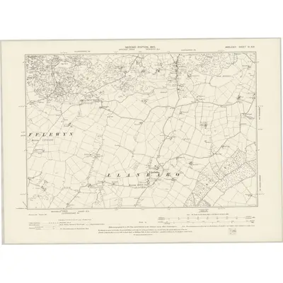 1899 Map of Anglesey VI.NE, 1901 Print