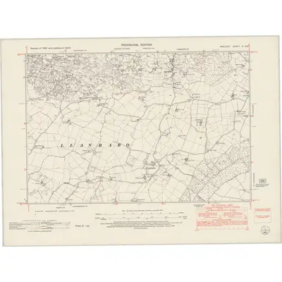 1949 Map of Anglesey VI.NE, 1953 Print