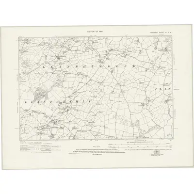 1916 Map of Anglesey VI.NW, 1926 Print