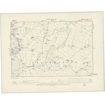 1899 Map of Anglesey VI.SE, 1901 Print