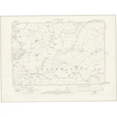 1922 Map of Anglesey VI.SE, 1926 Print
