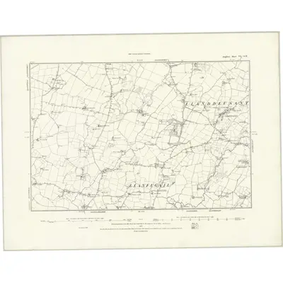 1887 Map of Anglesey VI.SW, 1888 Print