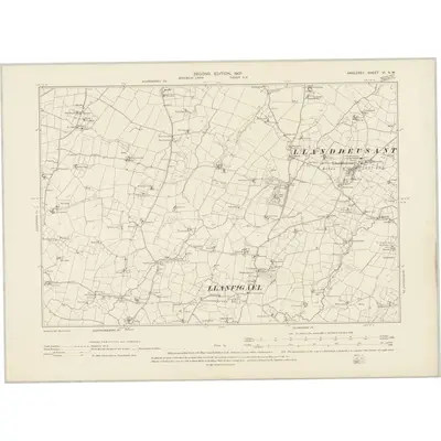 1899 Map of Anglesey VI.SW, 1901 Print