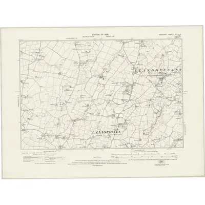 1922 Map of Anglesey VI.SW, 1926 Print
