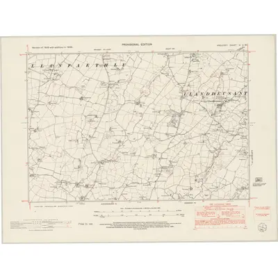 1949 Map of Anglesey VI.SW, 1953 Print