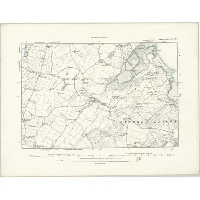 1887 Map of Anglesey VII.NE, 1888 Print