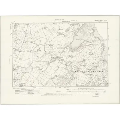1916 Map of Anglesey VII.NE, 1926 Print