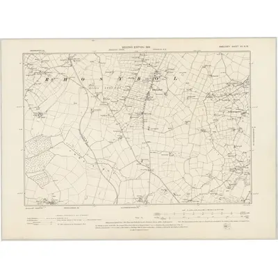 1899 Map of Anglesey VII.NW, 1901 Print