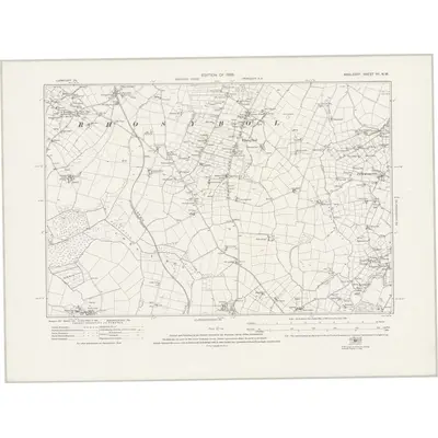 1916 Map of Anglesey VII.NW, 1926 Print