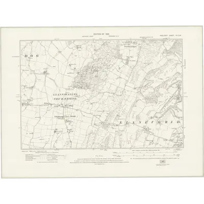 1915 Map of Anglesey VII.SE, 1926 Print