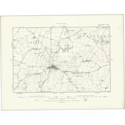 1887 Map of Anglesey VII.SW, 1888 Print