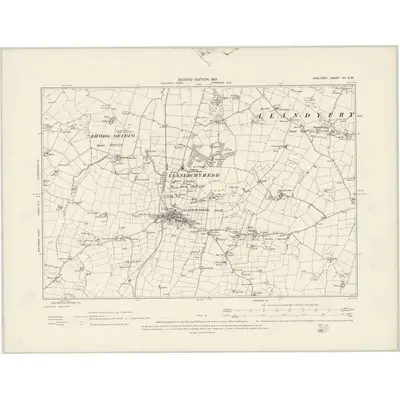 1899 Map of Anglesey VII.SW, 1901 Print
